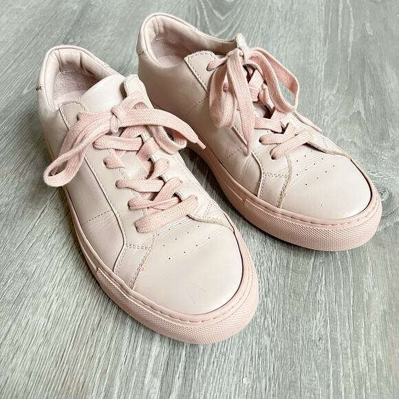 Greats Brooklyn Women's Royale Perforated Pink Leather Sneaker Shoes 9.5 Italy - Picture 1 of 9